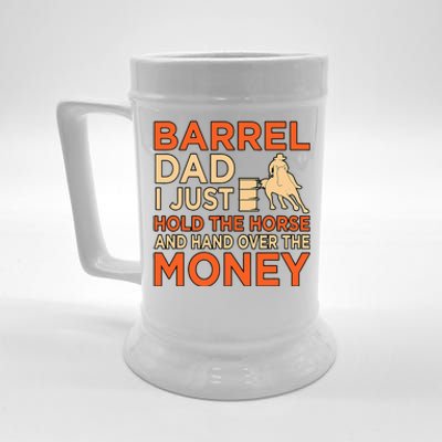 Barrel Racing Dad Horse Racer Horses Race Lover  Beer Stein