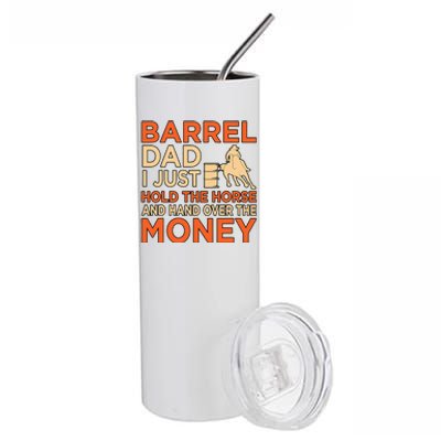 Barrel Racing Dad Horse Racer Horses Race Lover  Stainless Steel Tumbler