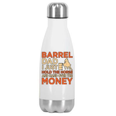 Barrel Racing Dad Horse Racer Horses Race Lover  Stainless Steel Insulated Water Bottle