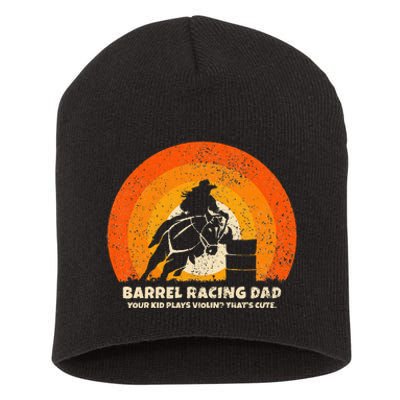 Barrel Racer Dad for Rodeo Barrel Racing Short Acrylic Beanie