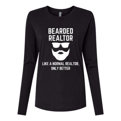 Bearded Realtor Definition Funny Male Real Estate Agent Womens Cotton Relaxed Long Sleeve T-Shirt