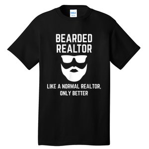 Bearded Realtor Definition Funny Male Real Estate Agent Tall T-Shirt