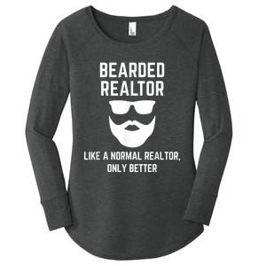 Bearded Realtor Definition Funny Male Real Estate Agent Women's Perfect Tri Tunic Long Sleeve Shirt