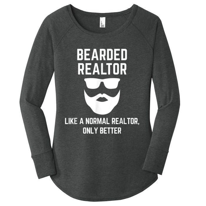 Bearded Realtor Definition Funny Male Real Estate Agent Women's Perfect Tri Tunic Long Sleeve Shirt