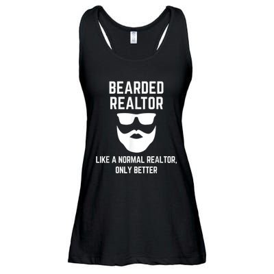 Bearded Realtor Definition Funny Male Real Estate Agent Ladies Essential Flowy Tank