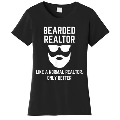 Bearded Realtor Definition Funny Male Real Estate Agent Women's T-Shirt