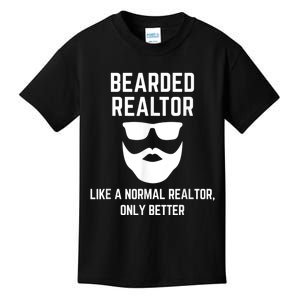 Bearded Realtor Definition Funny Male Real Estate Agent Kids T-Shirt