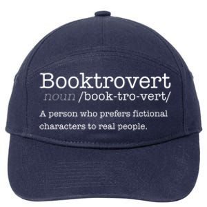 Booktrovert Reading Dictionary Funny Book Introvert Meme Funny Gift 7-Panel Snapback Hat