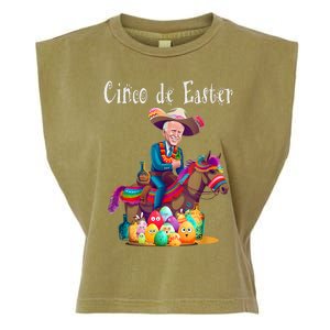 Biden Ride Donkey, Sombrero, Easter Egg Hunt Garment-Dyed Women's Muscle Tee