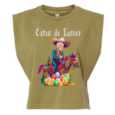 Biden Ride Donkey, Sombrero, Easter Egg Hunt Garment-Dyed Women's Muscle Tee