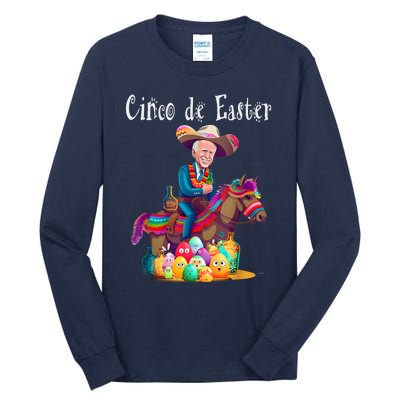 Biden Ride Donkey, Sombrero, Easter Egg Hunt Tall Long Sleeve T-Shirt