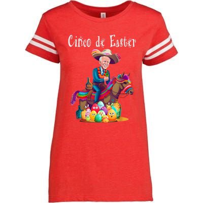 Biden Ride Donkey, Sombrero, Easter Egg Hunt Enza Ladies Jersey Football T-Shirt