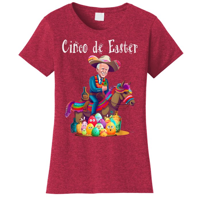 Biden Ride Donkey, Sombrero, Easter Egg Hunt Women's T-Shirt