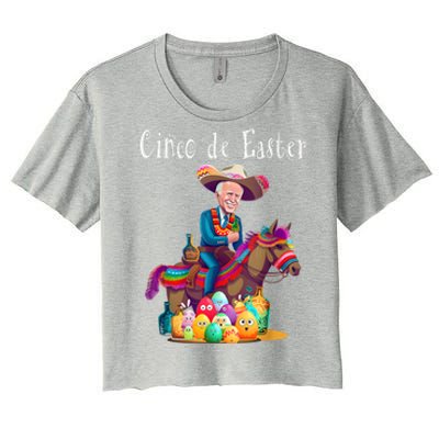 Biden Ride Donkey, Sombrero, Easter Egg Hunt Women's Crop Top Tee