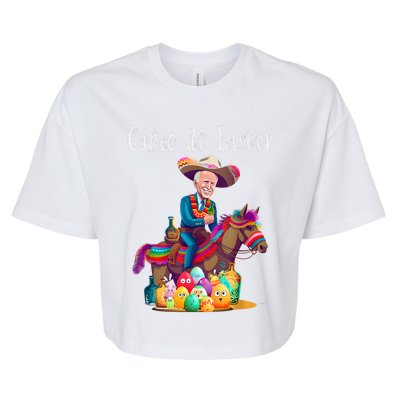 Biden Ride Donkey, Sombrero, Easter Egg Hunt Bella+Canvas Jersey Crop Tee