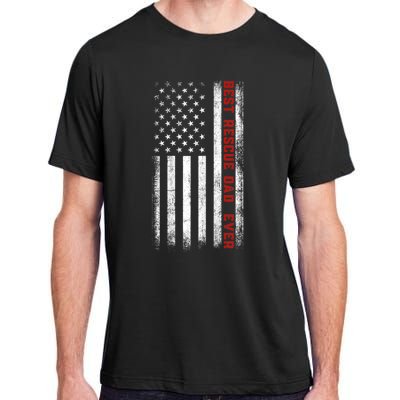 Best Rescue Dad Ever American Flag Rescue Dad FatherS Day Adult ChromaSoft Performance T-Shirt