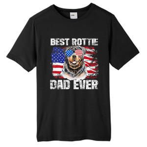 Best Rottie Dad Ever American Flag Dog Owner Animal Lover Tall Fusion ChromaSoft Performance T-Shirt