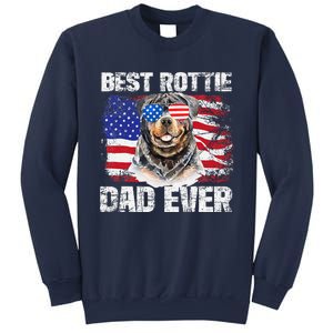 Best Rottie Dad Ever American Flag Dog Owner Animal Lover Sweatshirt