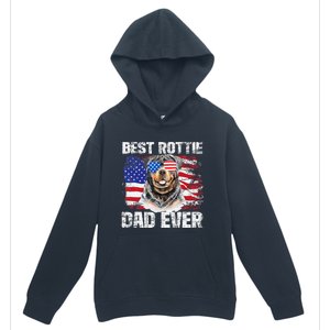 Best Rottie Dad Ever American Flag Dog Owner Animal Lover Urban Pullover Hoodie