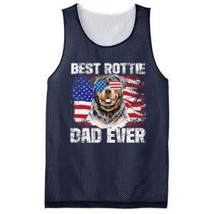 Best Rottie Dad Ever American Flag Dog Owner Animal Lover Mesh Reversible Basketball Jersey Tank