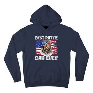 Best Rottie Dad Ever American Flag Dog Owner Animal Lover Tall Hoodie