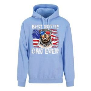 Best Rottie Dad Ever American Flag Dog Owner Animal Lover Unisex Surf Hoodie