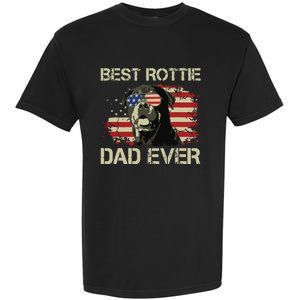 Best Rottie Dad Ever Rottweiler American Flag Gift Garment-Dyed Heavyweight T-Shirt