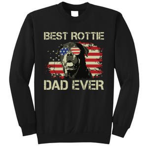 Best Rottie Dad Ever Rottweiler American Flag Gift Sweatshirt