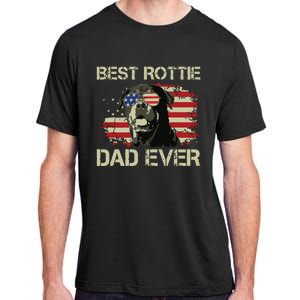 Best Rottie Dad Ever Rottweiler American Flag Gift Adult ChromaSoft Performance T-Shirt