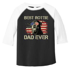 Best Rottie Dad Ever Rottweiler American Flag Gift Toddler Fine Jersey T-Shirt