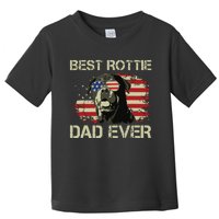 Best Rottie Dad Ever Rottweiler American Flag Gift Toddler T-Shirt