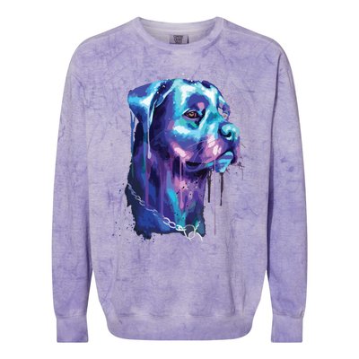 Bright Rottweiler Dog Watercolor Painting Colorblast Crewneck Sweatshirt