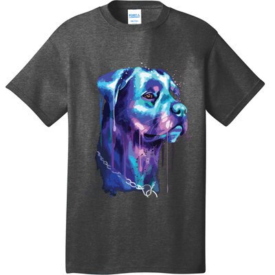 Bright Rottweiler Dog Watercolor Painting T-Shirt