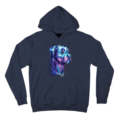 Bright Rottweiler Dog Watercolor Painting Hoodie