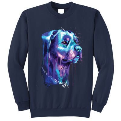 Bright Rottweiler Dog Watercolor Painting Sweatshirt