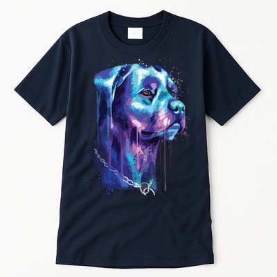 Bright Rottweiler Dog Watercolor Painting Tall T-Shirt