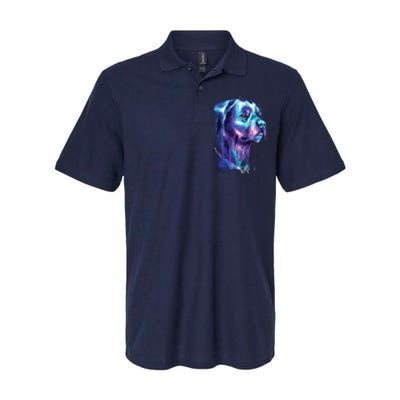 Bright Rottweiler Dog Watercolor Painting Softstyle Adult Sport Polo