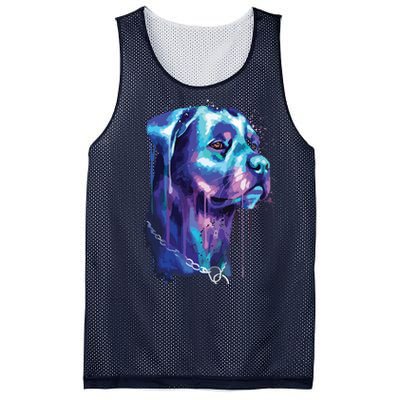 Bright Rottweiler Dog Watercolor Painting Mesh Reversible Basketball Jersey Tank