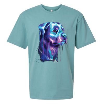 Bright Rottweiler Dog Watercolor Painting Sueded Cloud Jersey T-Shirt