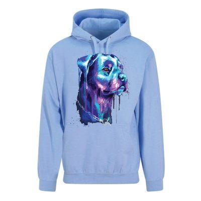 Bright Rottweiler Dog Watercolor Painting Unisex Surf Hoodie