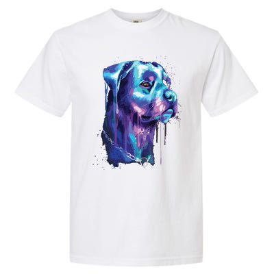 Bright Rottweiler Dog Watercolor Painting Garment-Dyed Heavyweight T-Shirt