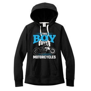 Born Ride Dirt Bikes Forced School Funny Motocross  Women's Fleece Hoodie