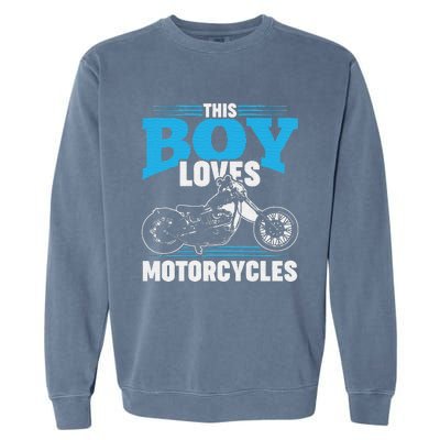 Born Ride Dirt Bikes Forced School Funny Motocross  Garment-Dyed Sweatshirt