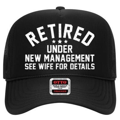 Best Retired Design Retiree Retired Retirement High Crown Mesh Back Trucker Hat