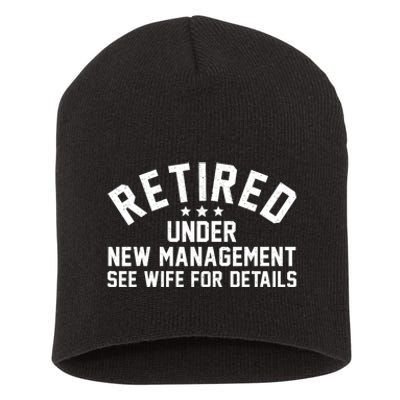 Best Retired Design Retiree Retired Retirement Short Acrylic Beanie