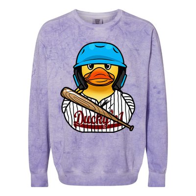 Baseball Rubber Duck Sporty Colorblast Crewneck Sweatshirt