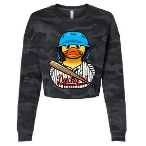 Baseball Rubber Duck Sporty Cropped Pullover Crew