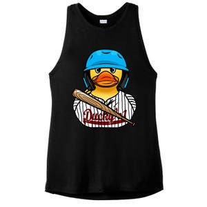 Baseball Rubber Duck Sporty Ladies PosiCharge Tri-Blend Wicking Tank