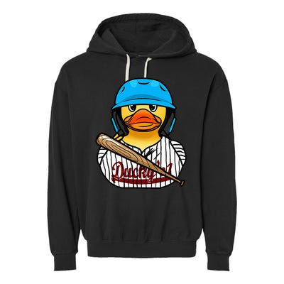 Baseball Rubber Duck Sporty Garment-Dyed Fleece Hoodie