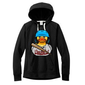 Baseball Rubber Duck Sporty Women's Fleece Hoodie